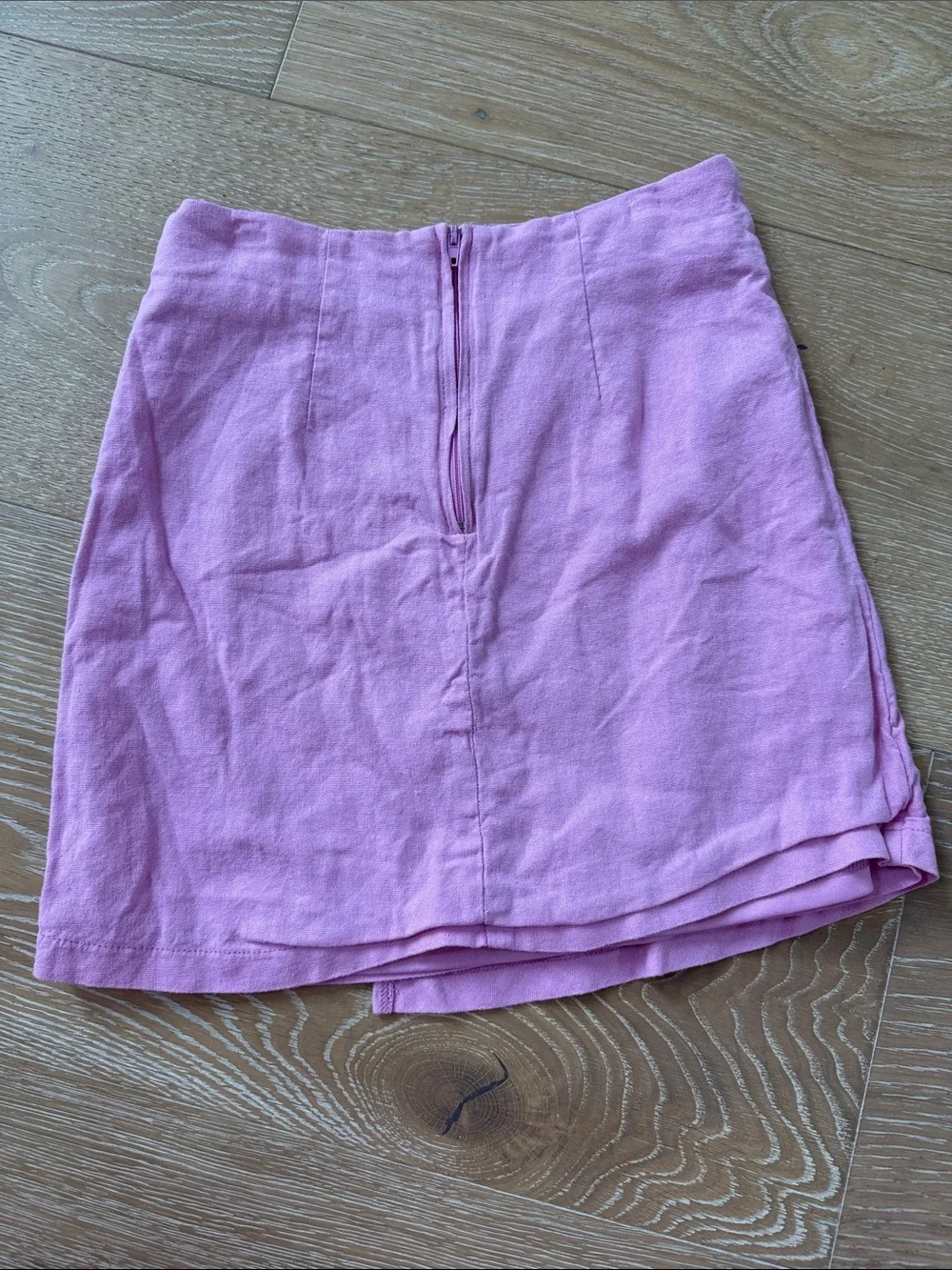 Giani Bini Girls size 10 linen style Pink/Lavender Wrap-Style Skirt